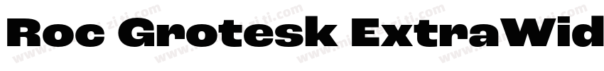 Roc Grotesk ExtraWide Black字体转换